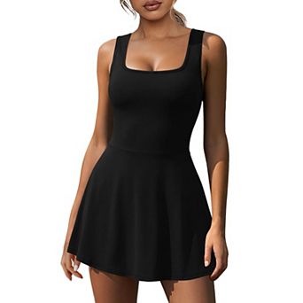 Women's Athletic Dress Built-in Shorts Pockets Tennis Golf Workout