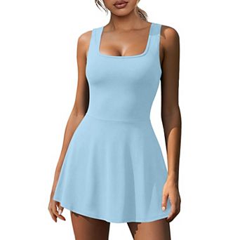 Women's Athletic Dress Built-in Shorts Pockets Tennis Golf Workout