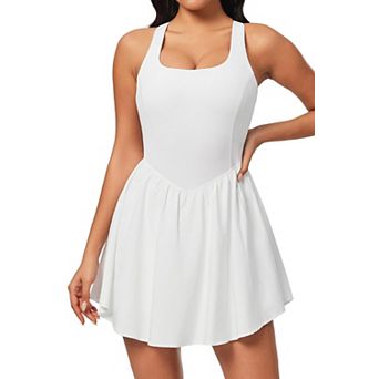 Tennis Dress Women Shorts Athletic Workout Golf Square Neck