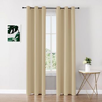 2 panels Blackout Curtains Bedroom Thermal Grommet Panels 70"W x 63"L