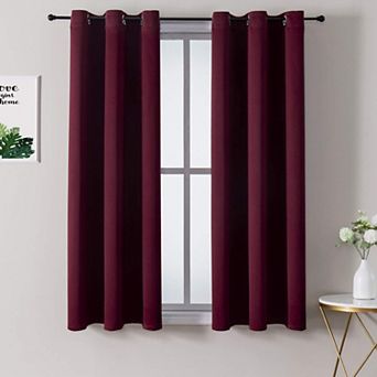 2 panels Blackout Curtains Bedroom Thermal Grommet Panels 70"W x 63"L