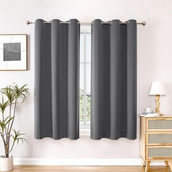 2 panels Blackout Curtains Bedroom Thermal Grommet Panels 70"W x 63"L