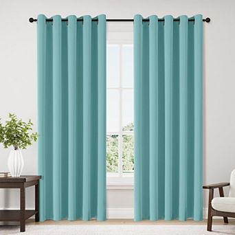 2 Panels Blackout Curtains Bedroom Thermal Grommet 70"W x 84"L