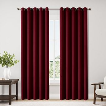 2 Panels Blackout Curtains Bedroom Thermal Grommet 70"W x 84"L