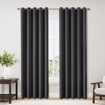 2 Panels Blackout Curtains Bedroom Thermal Grommet 70"W x 84"L