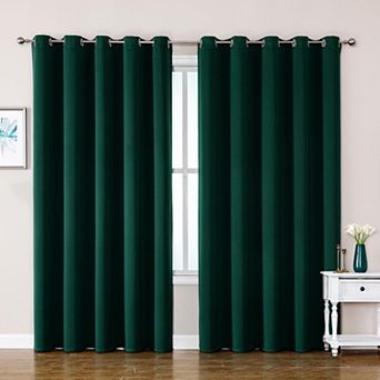 2 Panels Blackout Curtains Bedroom Thermal Grommet 70"W x 84"L