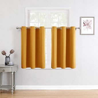 2 panels Small Window Curtains Grommet Thermal Room Darkening 42"W x 36"L