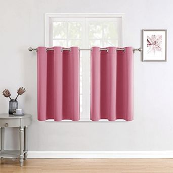 2 panels Small Window Curtains Grommet Thermal Room Darkening 42"W x 36"L