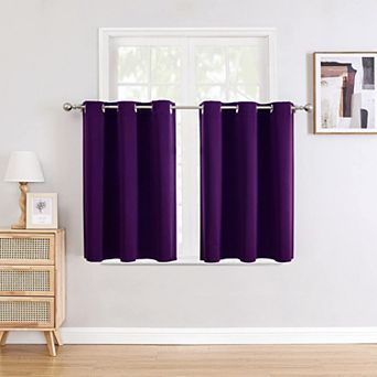 2 panels Small Window Curtains Grommet Thermal Room Darkening 42"W x 36"L