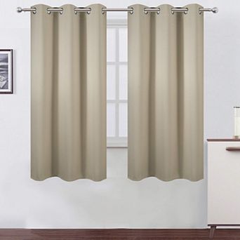 2 Panels Blackout Curtain Panels Thermal Room Darkening Bedroom