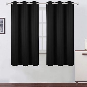 2 Panels Blackout Curtain Panels Thermal Room Darkening Bedroom