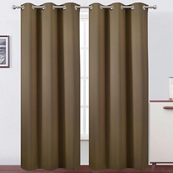 2 Panels Blackout Curtain Panels Thermal Room Darkening Bedroom