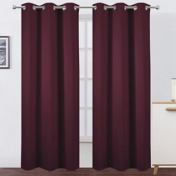 2 Panels Blackout Curtain Panels Thermal Room Darkening Bedroom