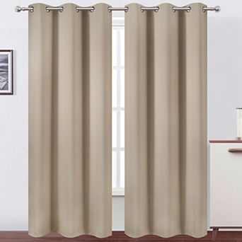 2 Panels Blackout Curtain Panels Thermal Room Darkening Bedroom