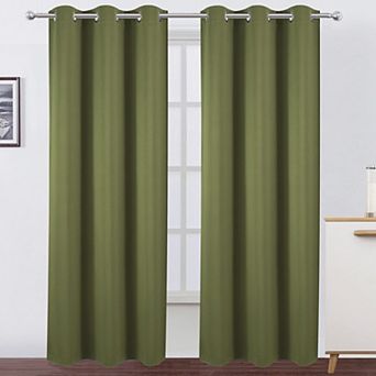 2 Panels Blackout Curtain Panels Thermal Room Darkening Bedroom