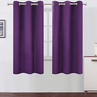 2 Panels Blackout Curtain Panels Thermal Room Darkening Bedroom