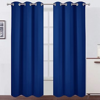 2 Panels Blackout Curtain Panels Thermal Room Darkening Bedroom
