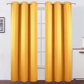 2 Panels Blackout Curtain Panels Thermal Room Darkening Bedroom