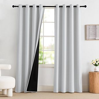 2 Panels Bedroom Blackout Curtains Thermal Grommet Drapes