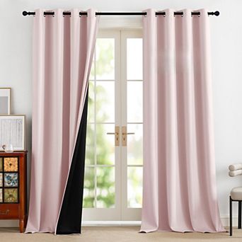 2 Panels Bedroom Blackout Curtains Thermal Grommet Drapes