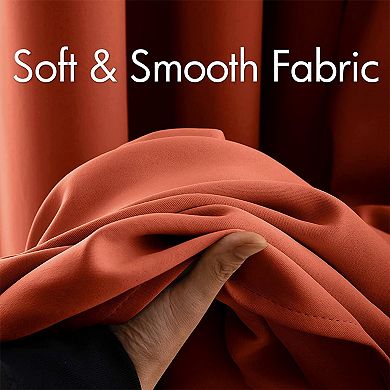 2 Panelst Blackout Curtains Thermal Insulated Grommet Drapery Panels