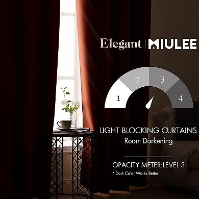 2 Panelst Blackout Curtains Thermal Insulated Grommet Drapery Panels