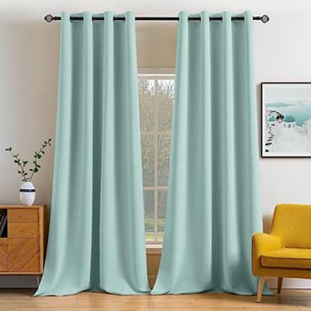 2 Panelst Blackout Curtains Thermal Insulated Grommet Drapery Panels