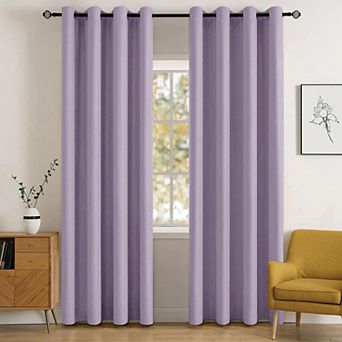 2 Panelst Blackout Curtains Thermal Insulated Grommet Drapery Panels