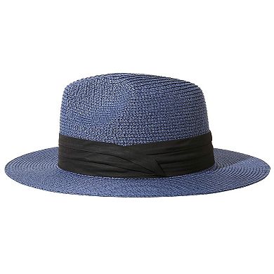 Women Straw Panama Hat Fedora Sun Beach Roll Up