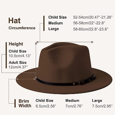 Wide Brim Fedora Two Tone Felt Panama Hat