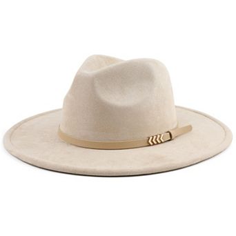 Wide Brim Fedora Felt Rancher Hat Belt