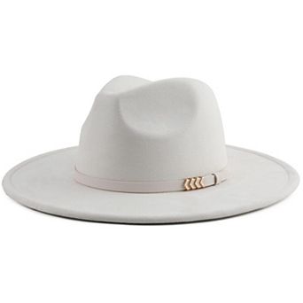 Wide Brim Fedora Felt Rancher Hat Belt