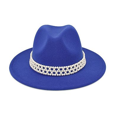 Womens Wide Brim Fedora Panama Hat