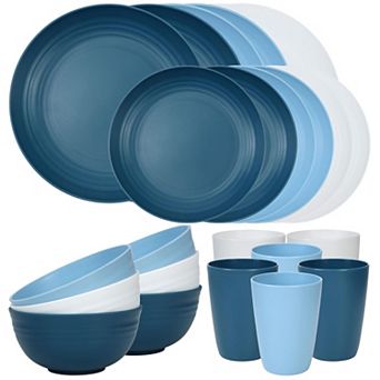 Unbreakable Dinnerware Set Camping RV Microwave Safe