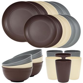Unbreakable Dinnerware Set Camping RV Microwave Safe