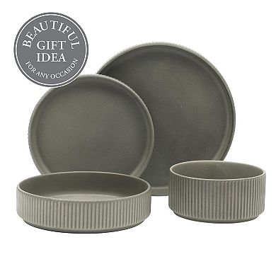 Manila Bay Stoneware Dinnerware Set Reactive Glaze