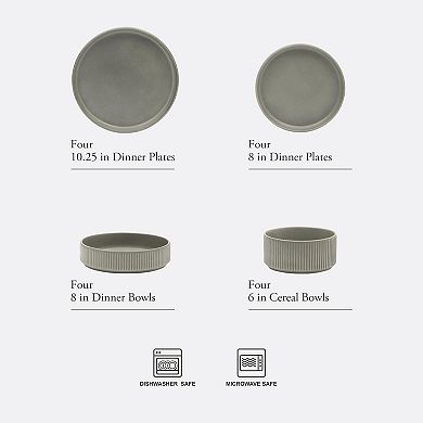 Manila Bay Stoneware Dinnerware Set Reactive Glaze