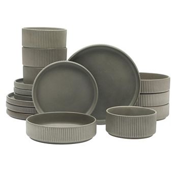 Manila Bay Stoneware Dinnerware Set Reactive Glaze