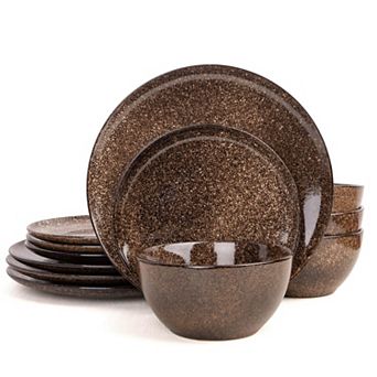 Plates And Sets Reactive Glaze Starflecked Shore Brown