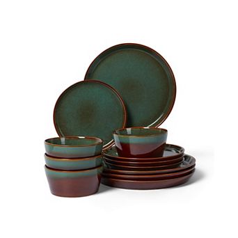 Ceramic Dinnerware Set Plate Bowl Microwave Safe Chip Resistant Unique
