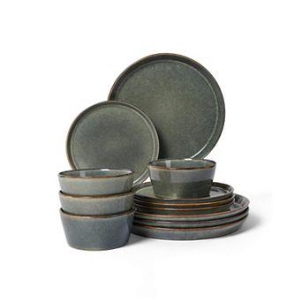Ceramic Dinnerware Set Plate Bowl Microwave Safe Chip Resistant Unique