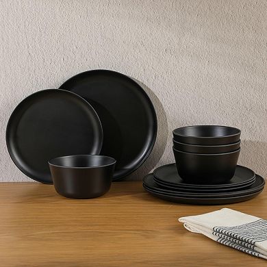 Cottage Stripes Dinnerware Set 12-Piece Outdoor Camping Everyday