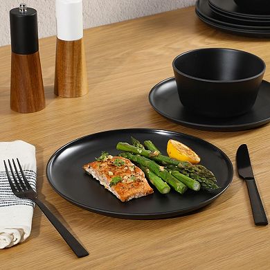 Cottage Stripes Dinnerware Set 12-Piece Outdoor Camping Everyday