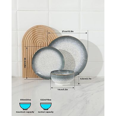 Porcelain Plates Dinnerware Set Handmade Chip Resistant