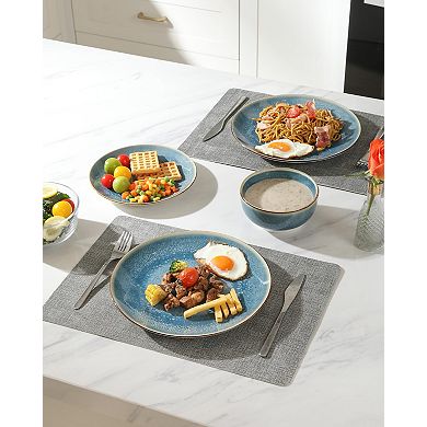 Porcelain Plates Dinnerware Set Handmade Chip Resistant