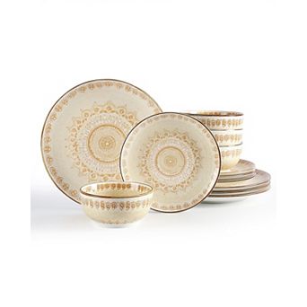 Porcelain Plates Dinnerware Set Handmade Chip Resistant
