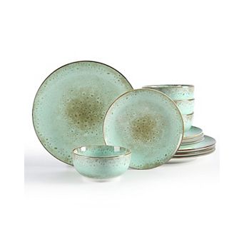 Porcelain Plates Dinnerware Set Handmade Chip Resistant