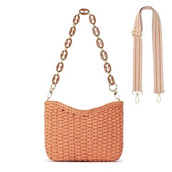Straw Crossbody Bag Women Beach Handmade Woven Purse