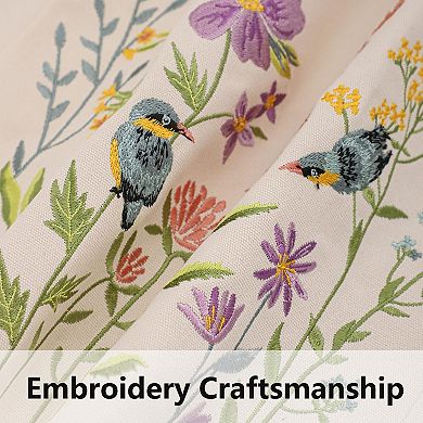 Autumn Birds Aesthetic Embroidery Canvas Tote