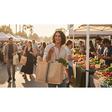 Jute Market Tote Bag With Handles